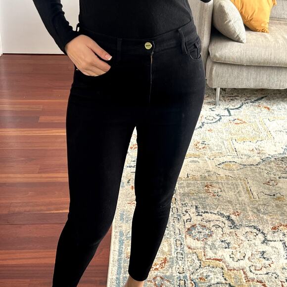 Frame Denim Ali High Rise Cigarette Black Jeans size 28 - Picture 2 of 9